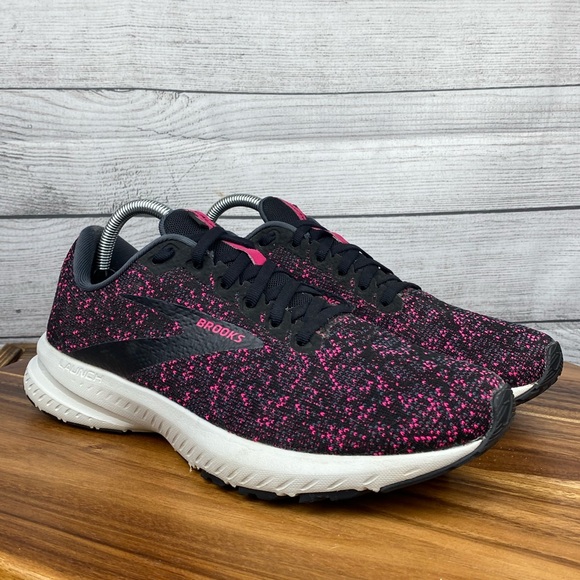 Brooks Women’s Launch 7 Black Pink Running Shoe 1203221B083 Sneaker Size 10.5 - Picture 3 of 12